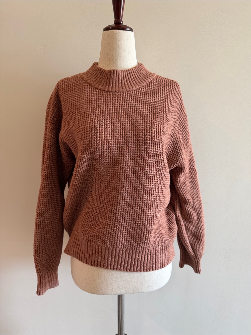 Old Navy Mauve Knit Mock Neck Sweater